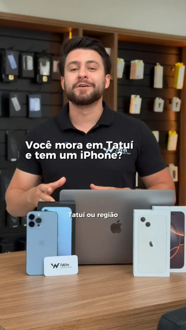 Vídeo da iWin: Você mora em Tatui-SP? Conheça a iWin: somos uma loja especializada em produtos Apple. Trabalhamos com iPhones…